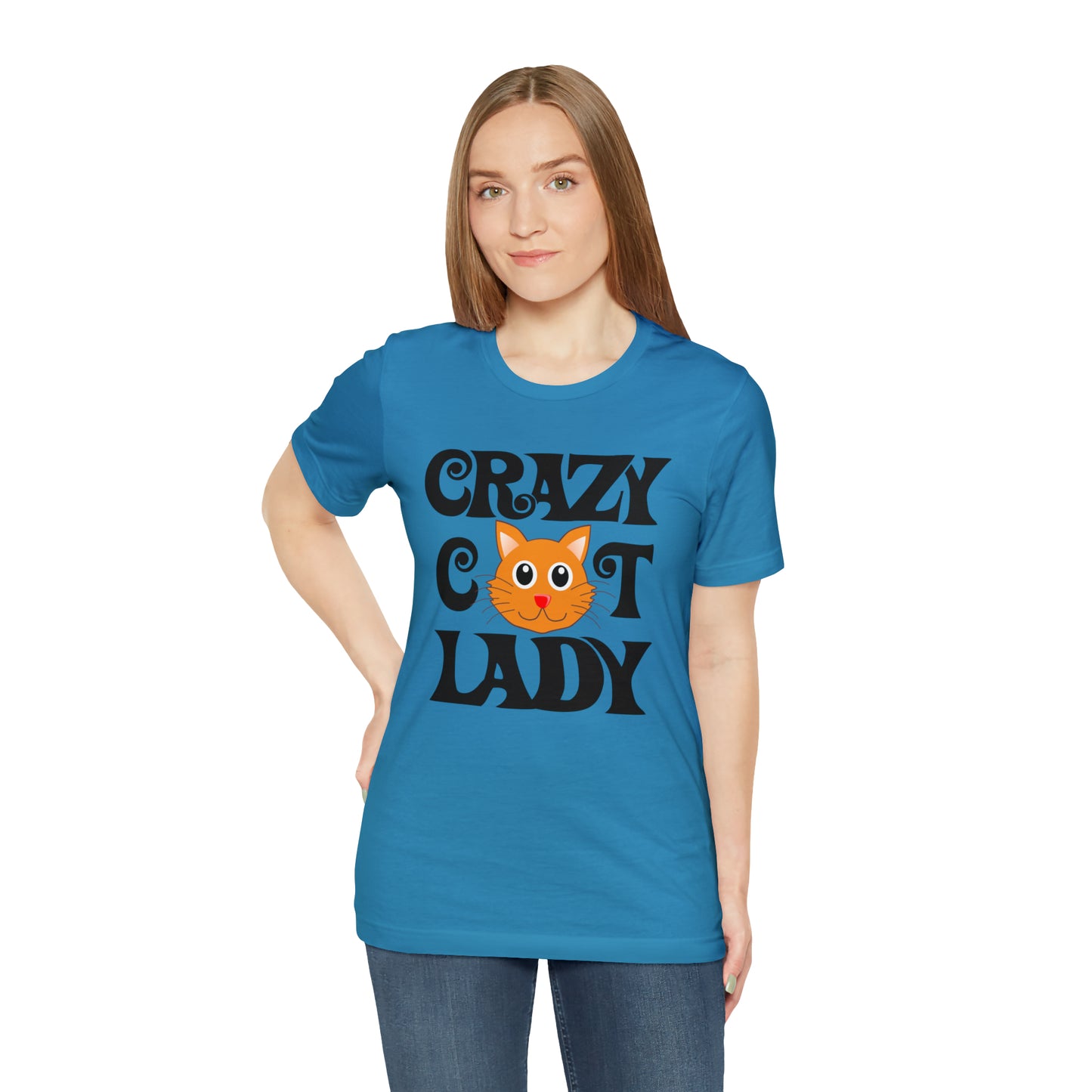 CRAZY CAT LADY - Jersey Tee - 15 COLOR CHOICES - Sizes to 3 XL