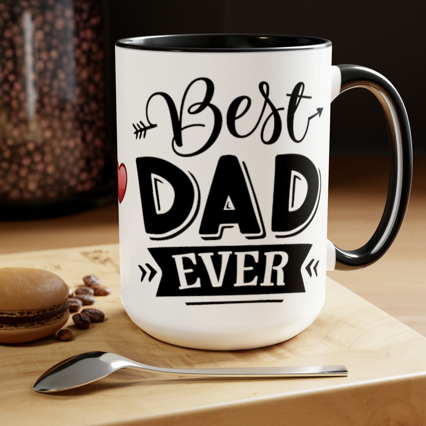 BEST DAD EVER - Two-Tone Coffee Mug - 15oz - 5 Color Options