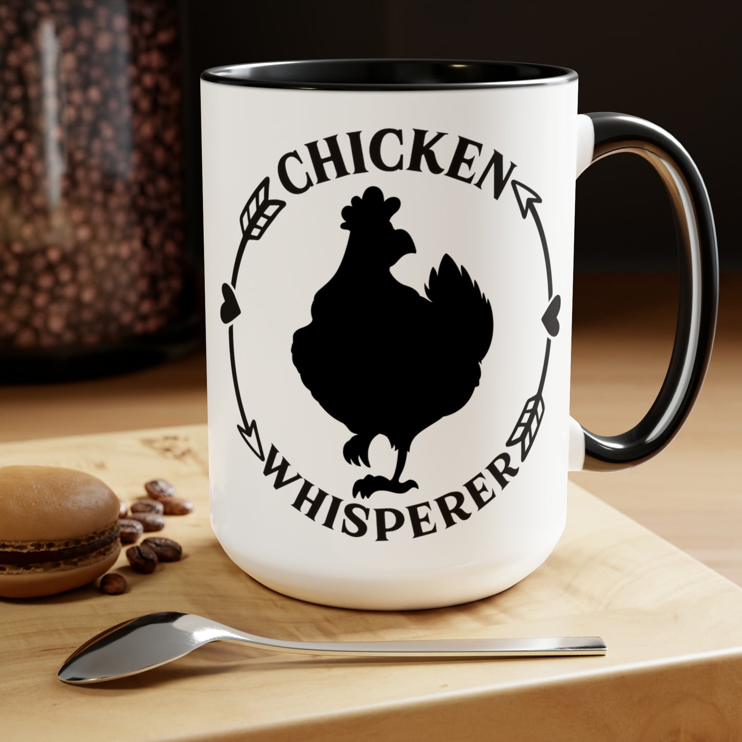 CHICKEN WHISPERER  - Two-Tone Coffee Mug - 15oz - 5 Color Options