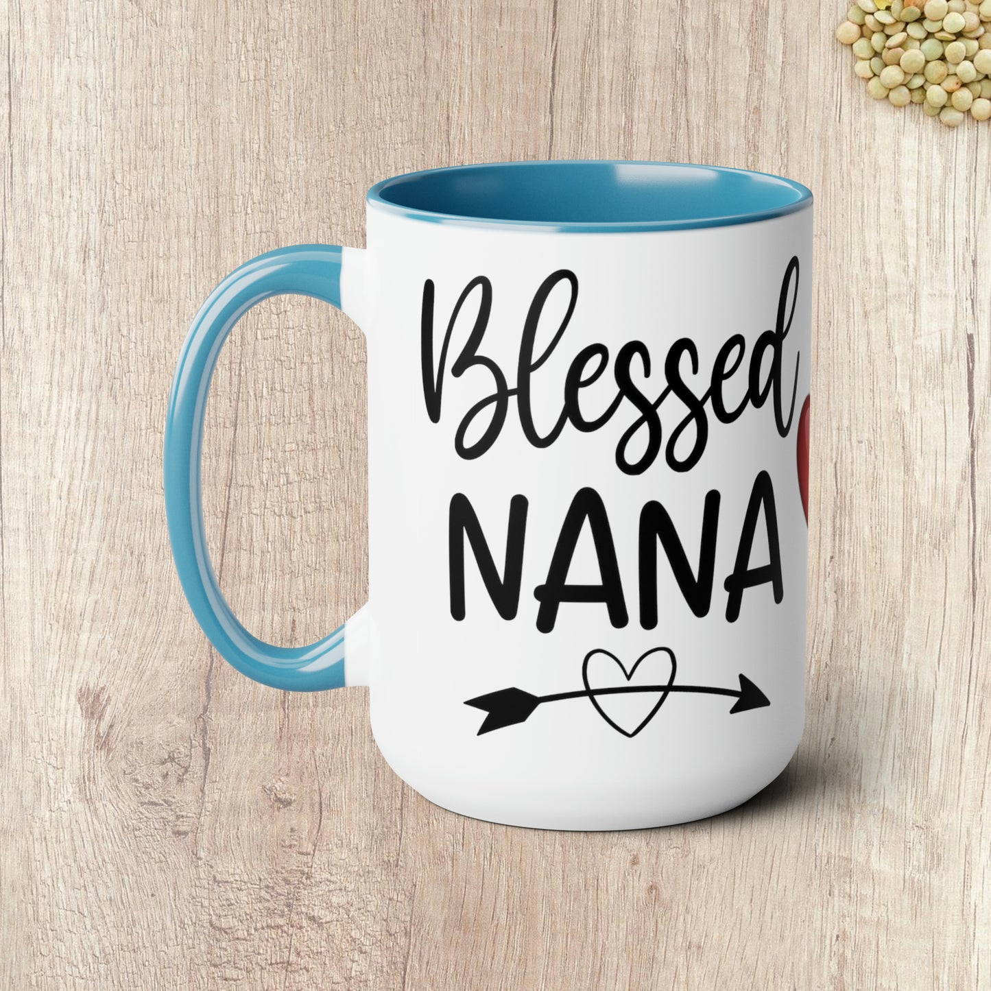 BLESSED NANA  - Two-Tone Coffee Mug - 15oz - 5 Color Options