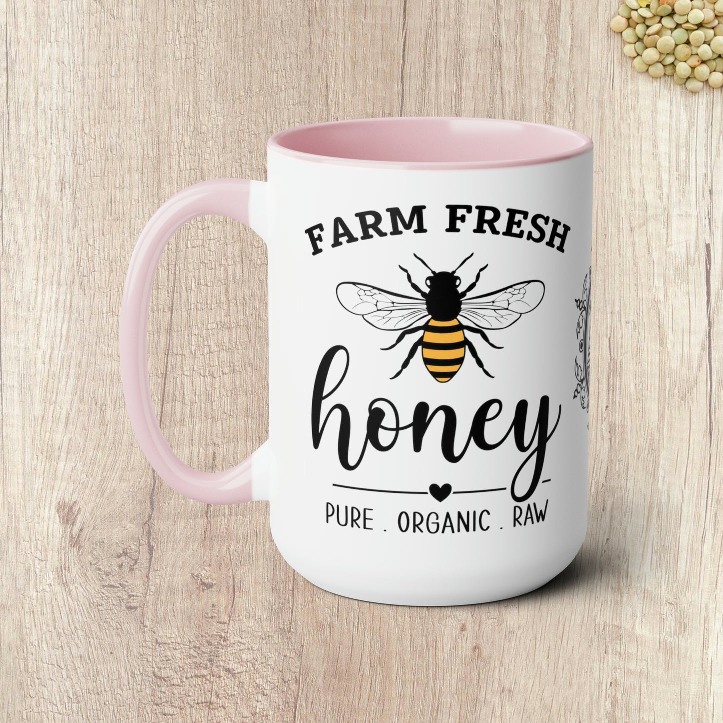 FARM FRESH HONEY - Two-Tone Coffee Mug - 15oz - 5 Color Options