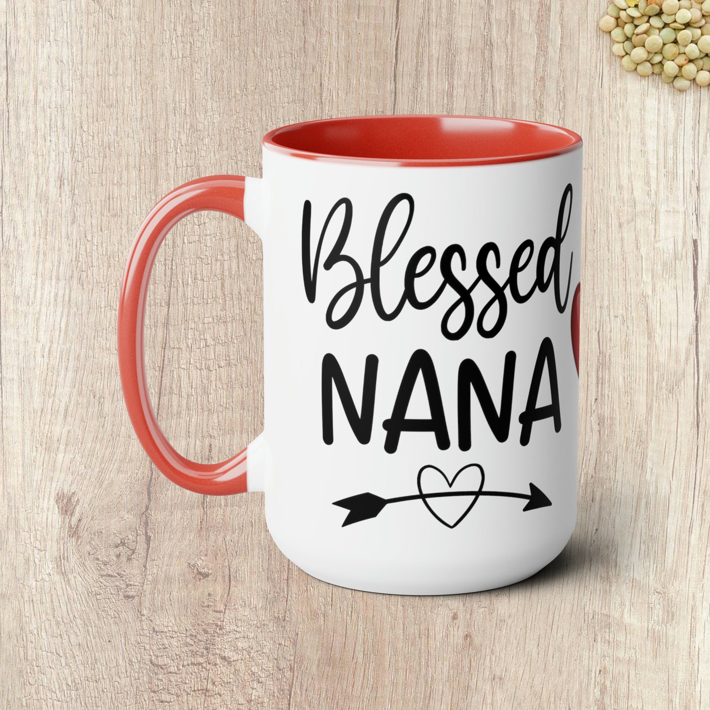 BLESSED NANA  - Two-Tone Coffee Mug - 15oz - 5 Color Options