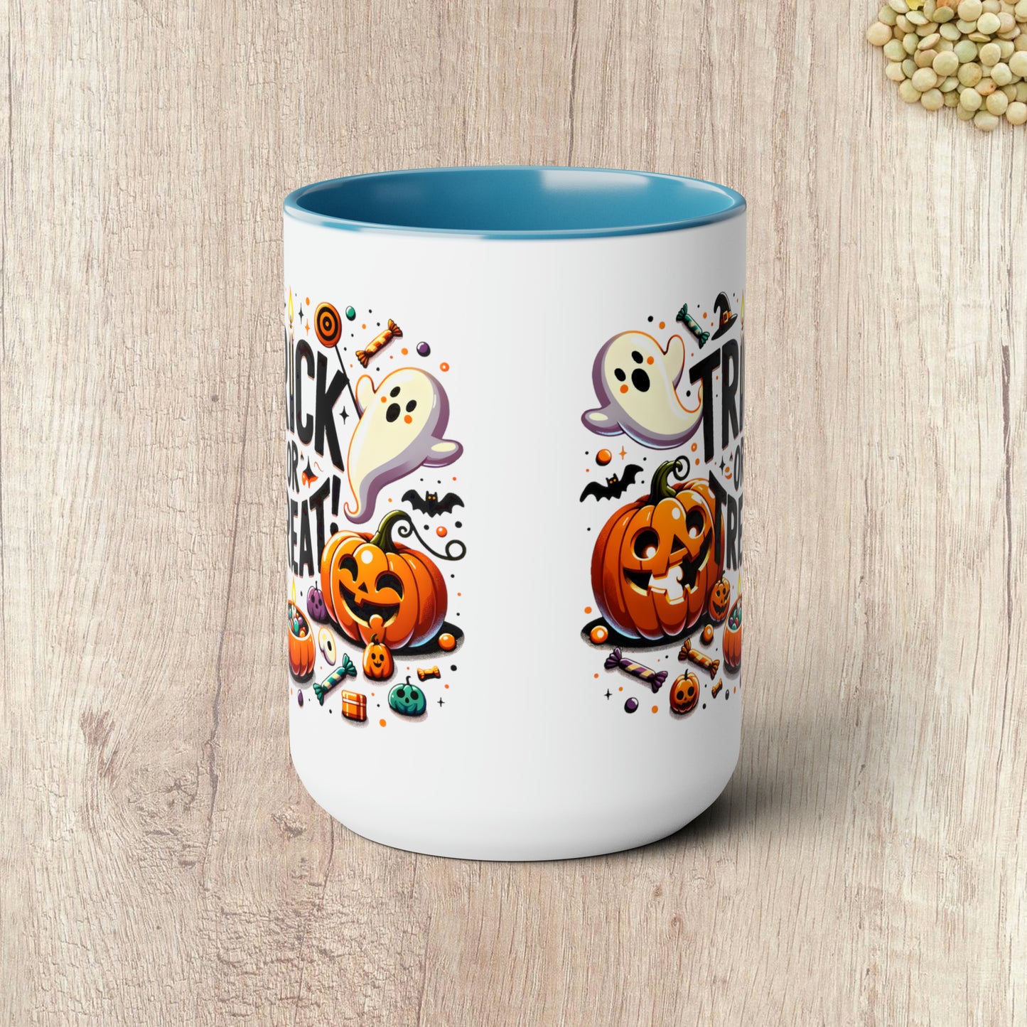 TRICK OR TREAT - Two-Tone Coffee Mug - 15oz - 5 Color Options