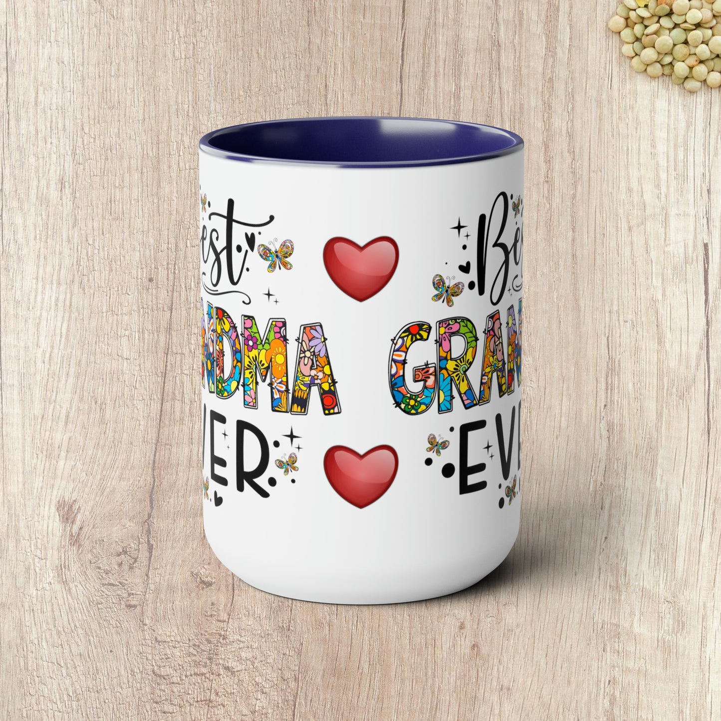 BEST GRANDMA EVER - Two-Tone Coffee Mug - 15oz - 5 Color Options