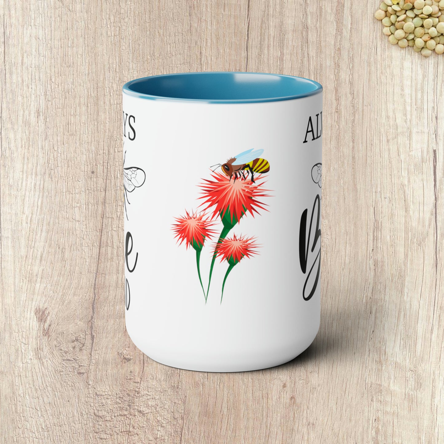 ALWAYS BEE KIND  - Two-Tone Coffee Mug - 15oz - 5 Color Options