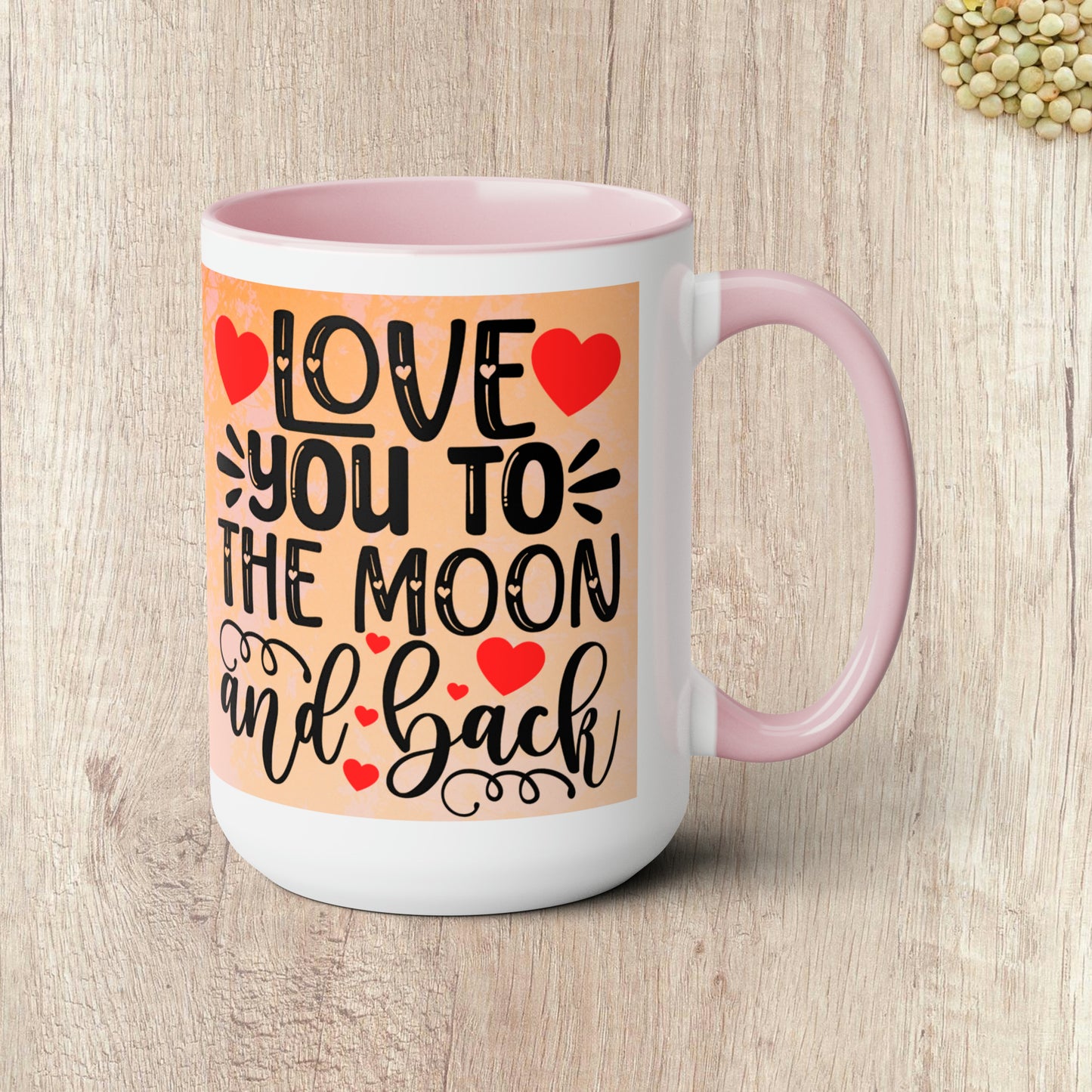 LOVE YOU TO THE MOON AND BACK - DRAGONFLY  - Two-Tone Coffee Mug - 15oz - 5 Color Options