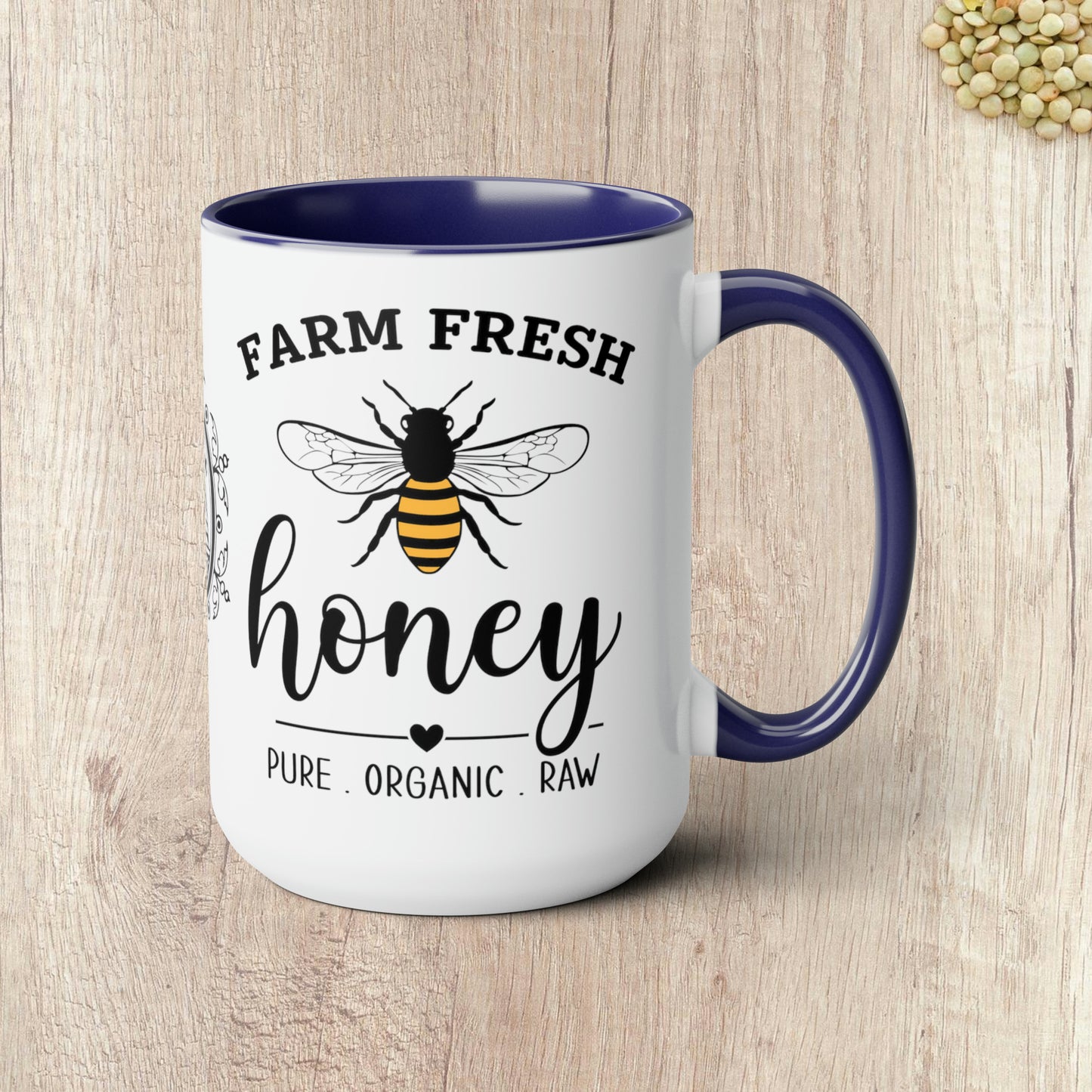 FARM FRESH HONEY - Two-Tone Coffee Mug - 15oz - 5 Color Options