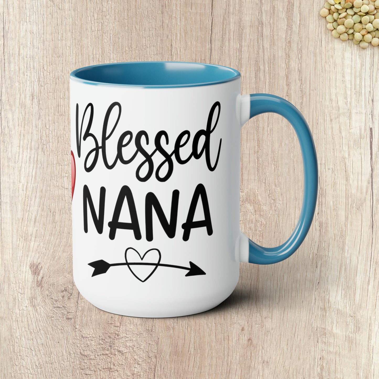 BLESSED NANA  - Two-Tone Coffee Mug - 15oz - 5 Color Options