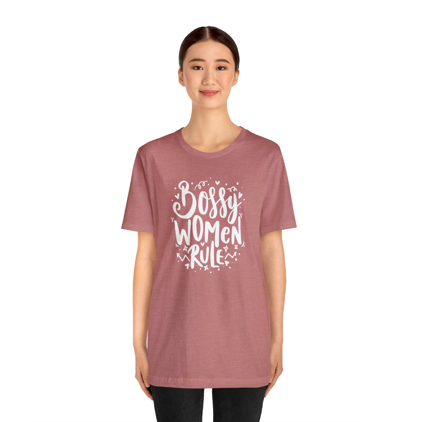 BOSSY WOMEN RULE - Jersey Tee - 16 COLOR CHOICES - Sizes to 3 XL