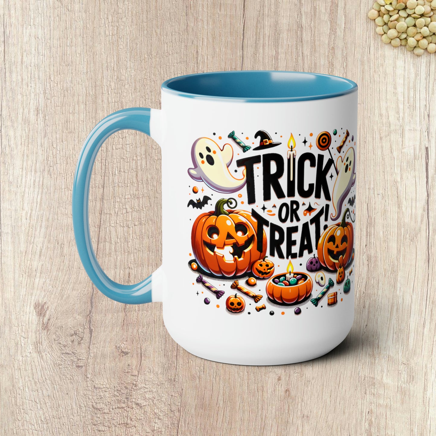 TRICK OR TREAT - Two-Tone Coffee Mug - 15oz - 5 Color Options