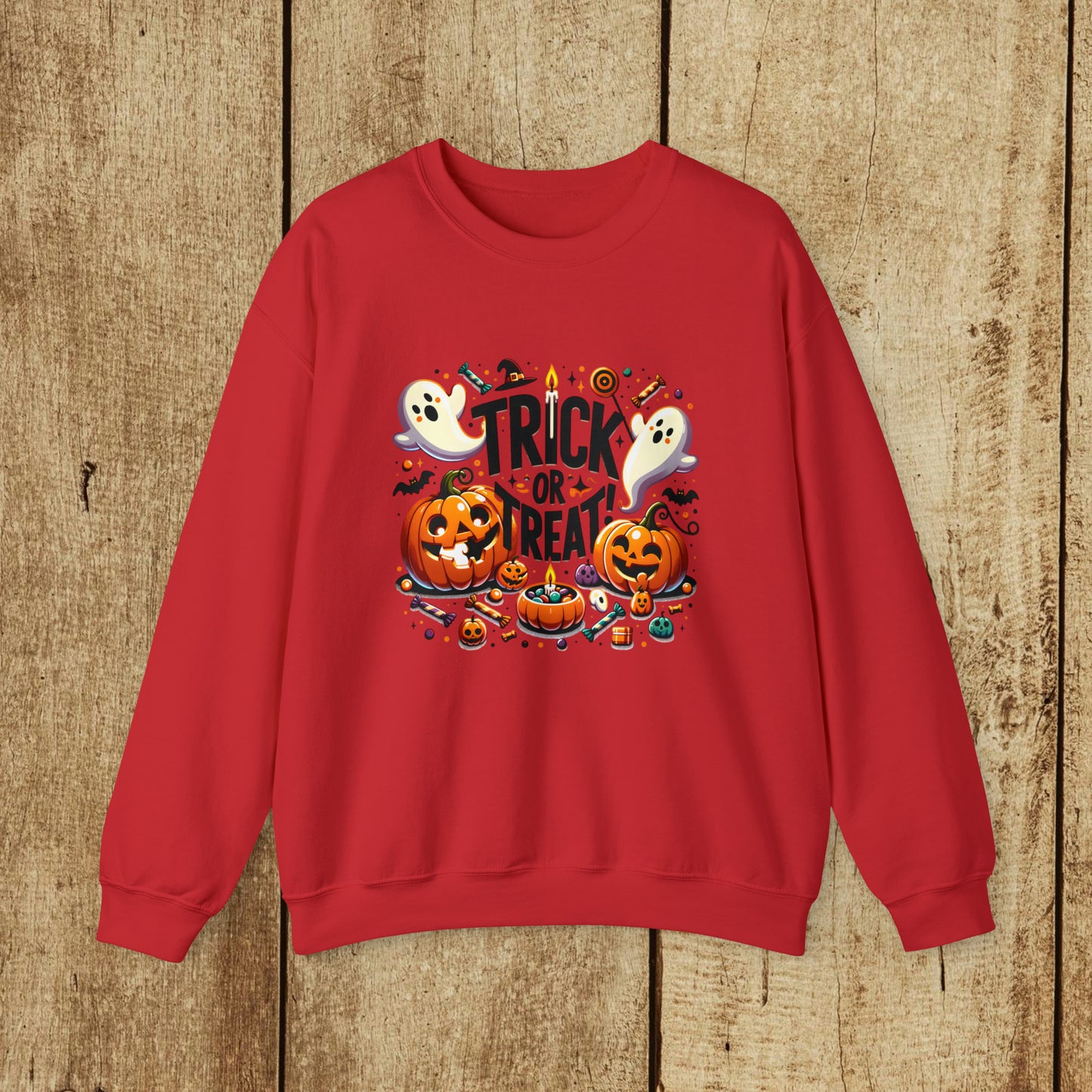 TRICK OR TREAT  - Heavy Blend™ Crewneck Sweatshirt - 11 Colors - Sizes to 3XL