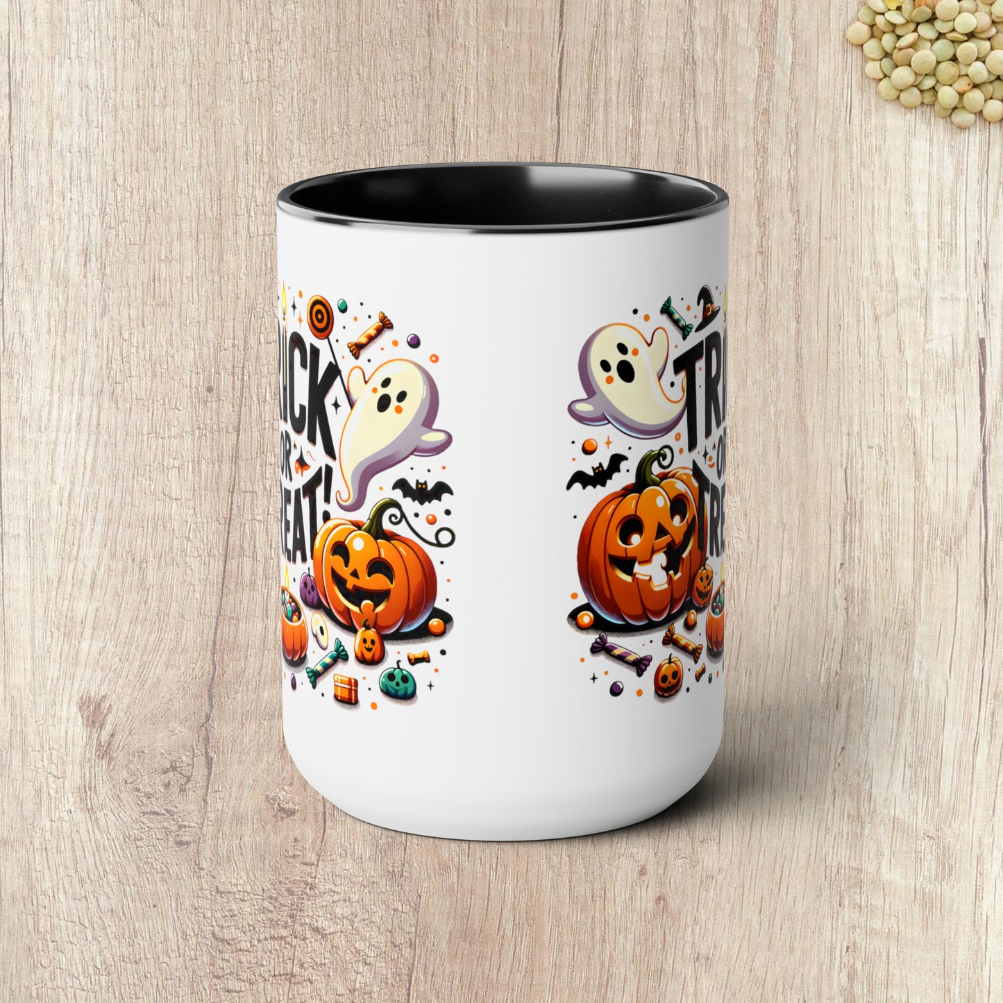 TRICK OR TREAT - Two-Tone Coffee Mug - 15oz - 5 Color Options