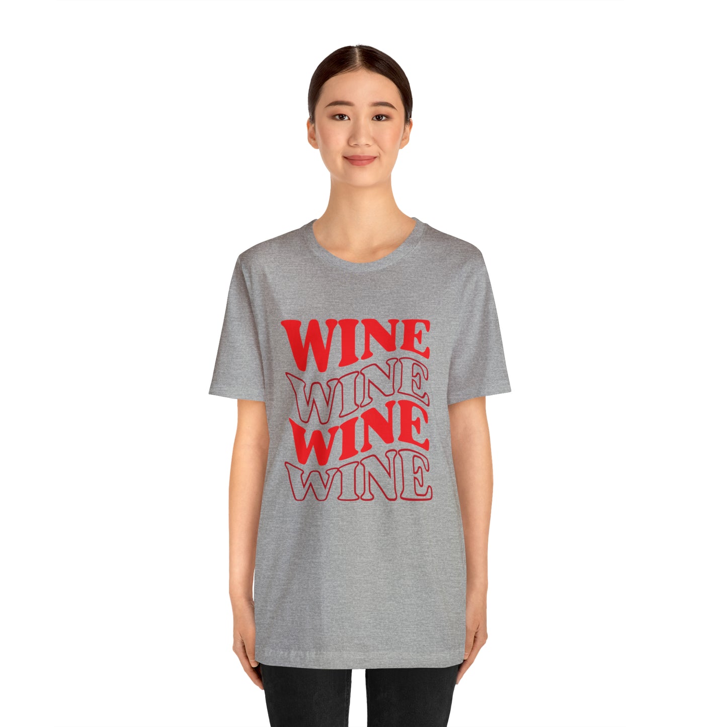 WINE WINE WINE - Jersey Tee - 14 COLOR CHOICES - Sizes to 3 XL