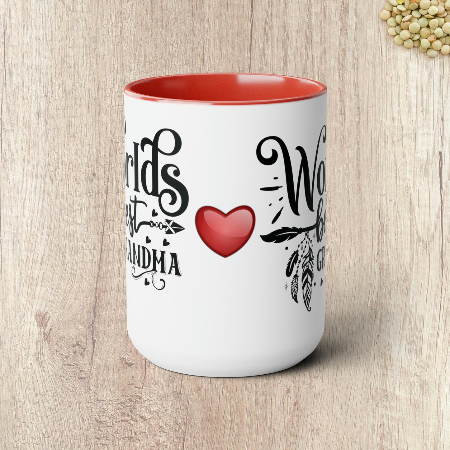 WORLD"S BEST GRANDMA - Two-Tone Coffee Mug - 15oz - 5 Color Options