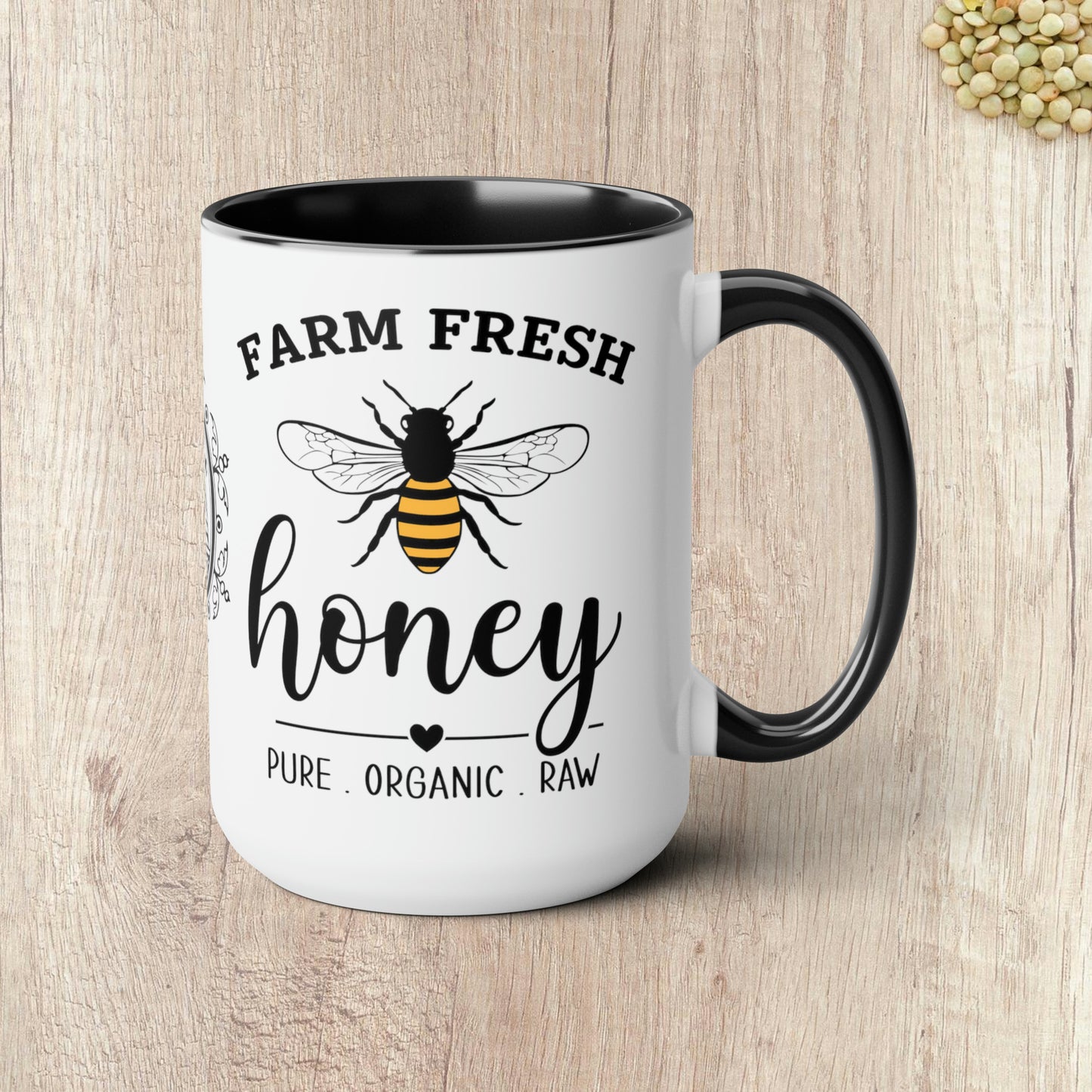 FARM FRESH HONEY - Two-Tone Coffee Mug - 15oz - 5 Color Options