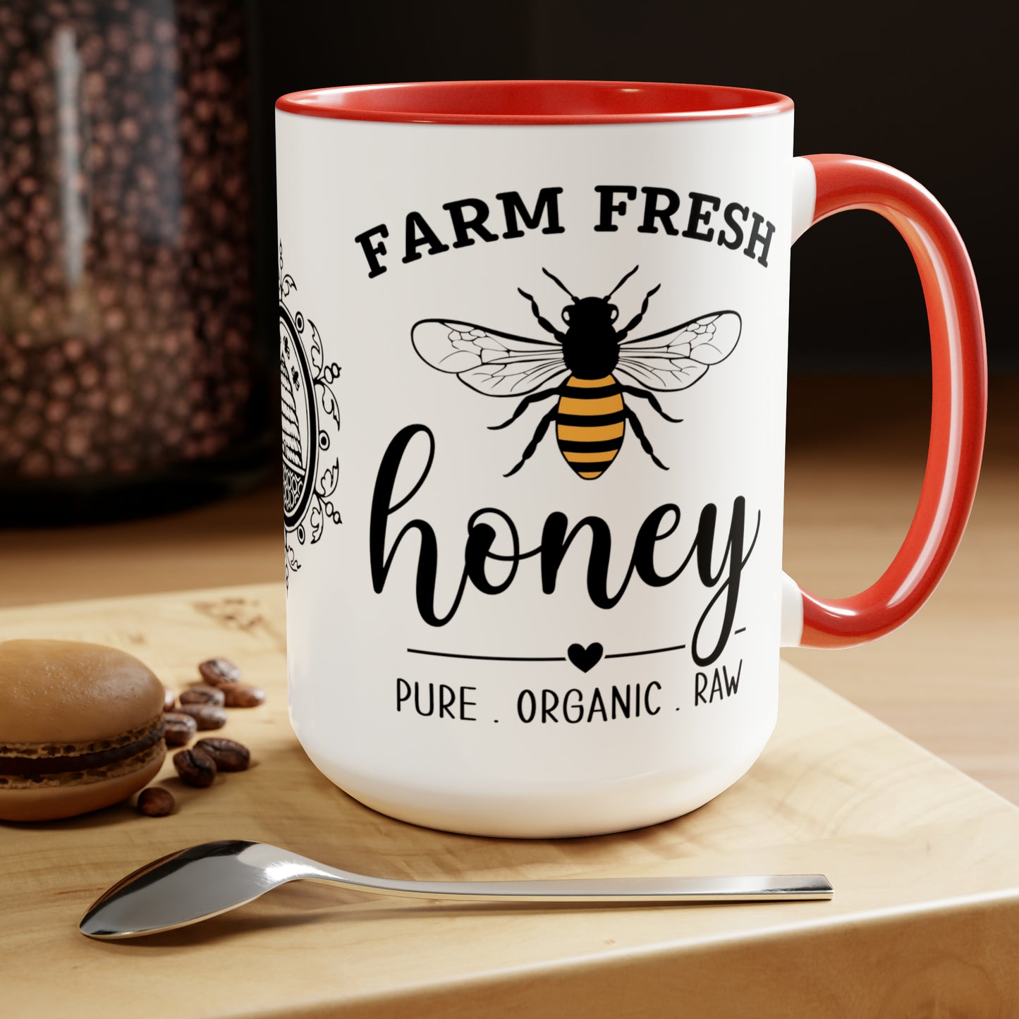 FARM FRESH HONEY - Two-Tone Coffee Mug - 15oz - 5 Color Options