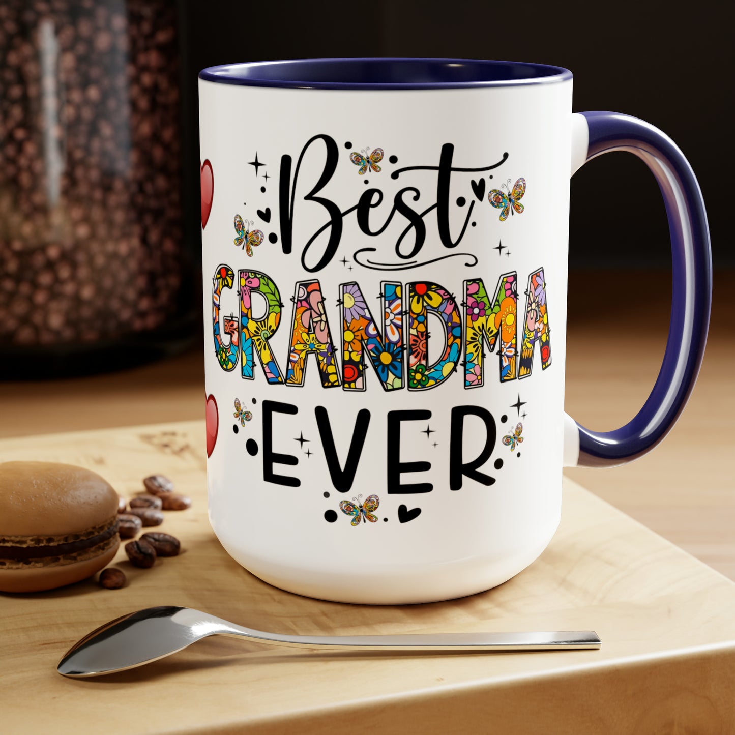 BEST GRANDMA EVER - Two-Tone Coffee Mug - 15oz - 5 Color Options