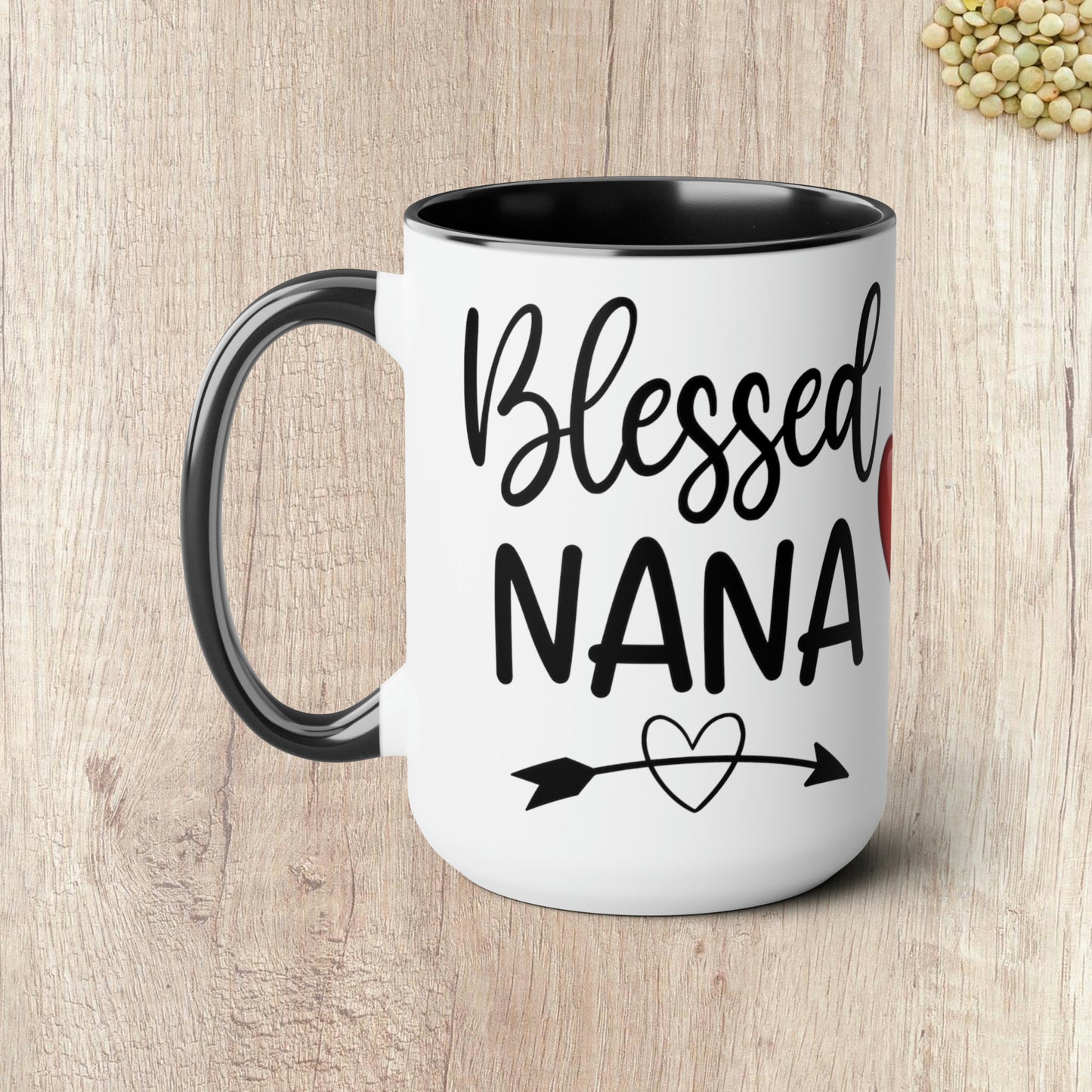 BLESSED NANA  - Two-Tone Coffee Mug - 15oz - 5 Color Options