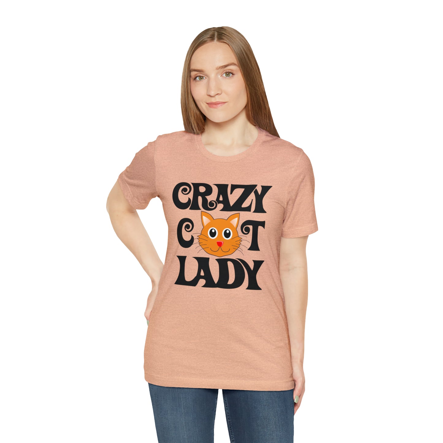 CRAZY CAT LADY - Jersey Tee - 15 COLOR CHOICES - Sizes to 3 XL