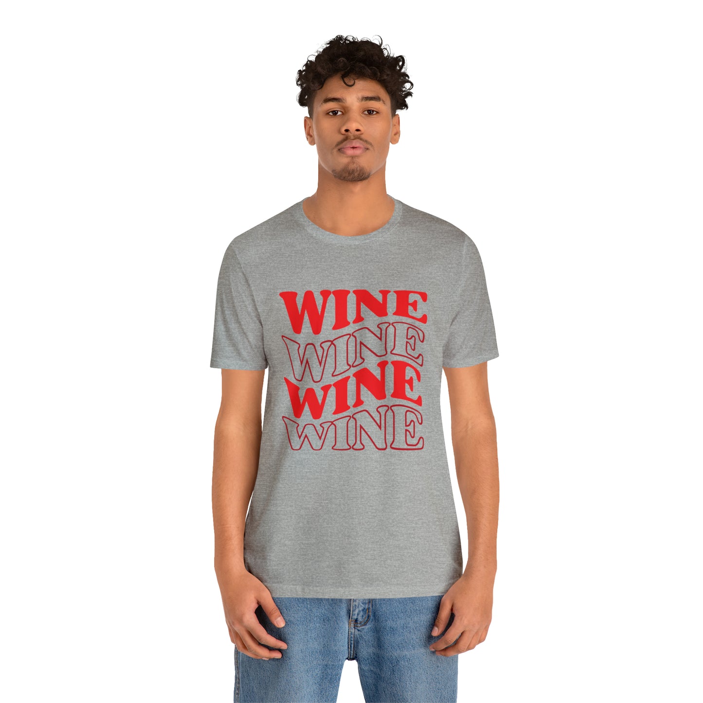 WINE WINE WINE - Jersey Tee - 14 COLOR CHOICES - Sizes to 3 XL