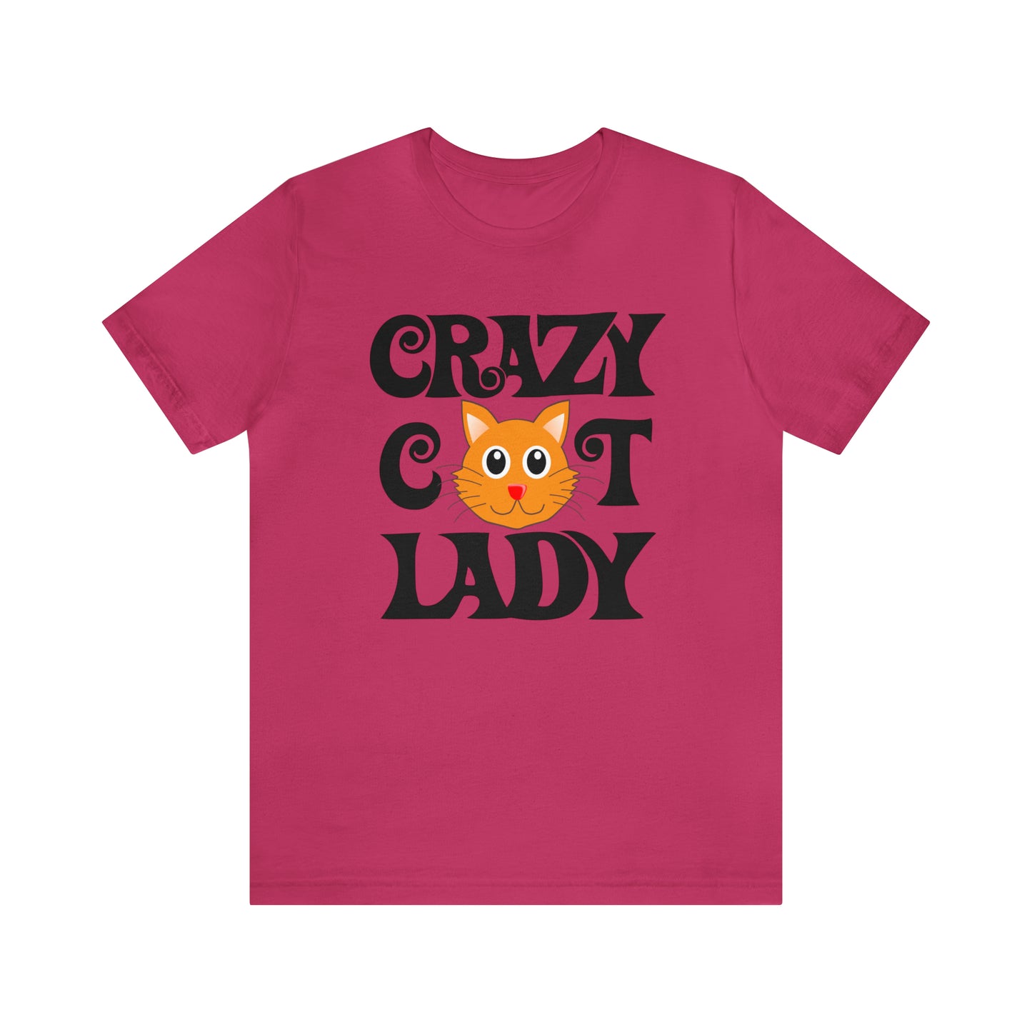 CRAZY CAT LADY - Jersey Tee - 15 COLOR CHOICES - Sizes to 3 XL