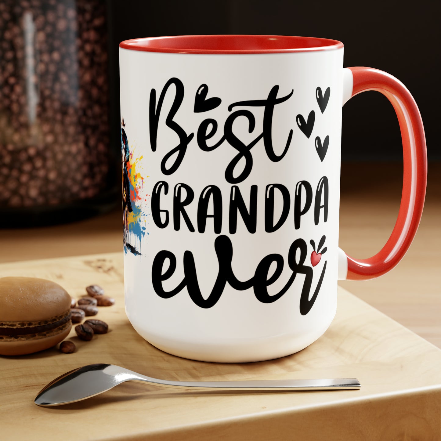 BEST GRANDPA EVER - Two-Tone Coffee Mug - 15oz - 5 Color Options