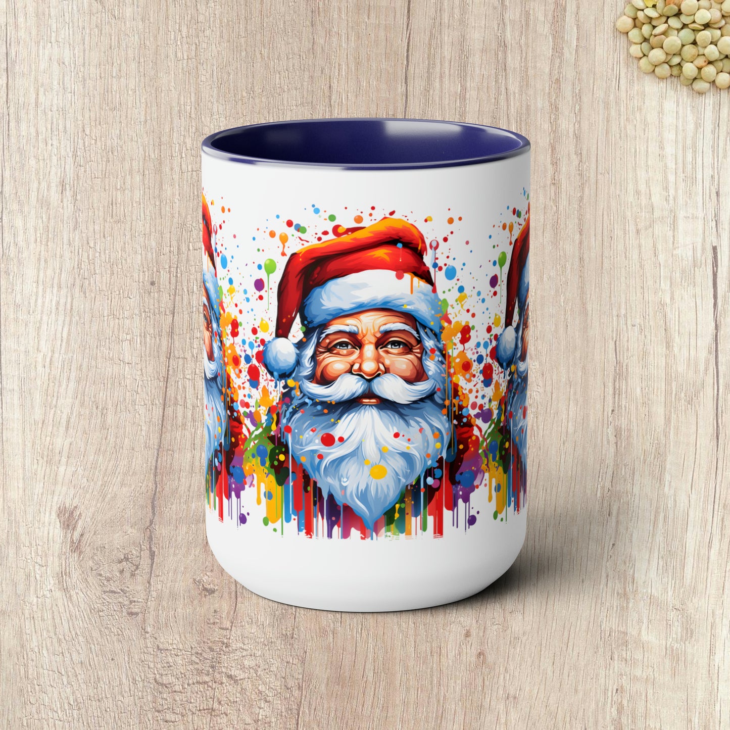 SANTA  - Two-Tone Coffee Mug - 15oz - 5 Color Options