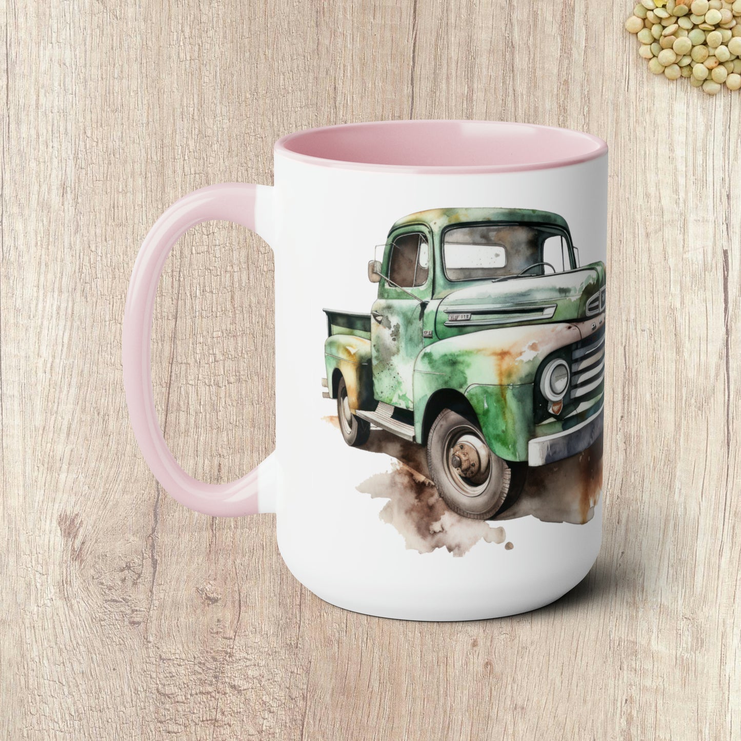 I LOVE COWBOY BOOTS, PICKUP TRUCKS AND COUNTRY MUSIC - Two-Tone Coffee Mug - 15oz - 5 Color Options