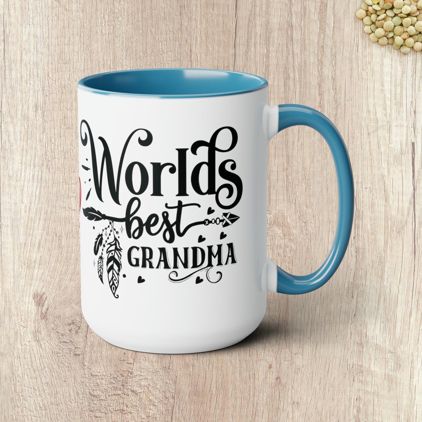 WORLD"S BEST GRANDMA - Two-Tone Coffee Mug - 15oz - 5 Color Options