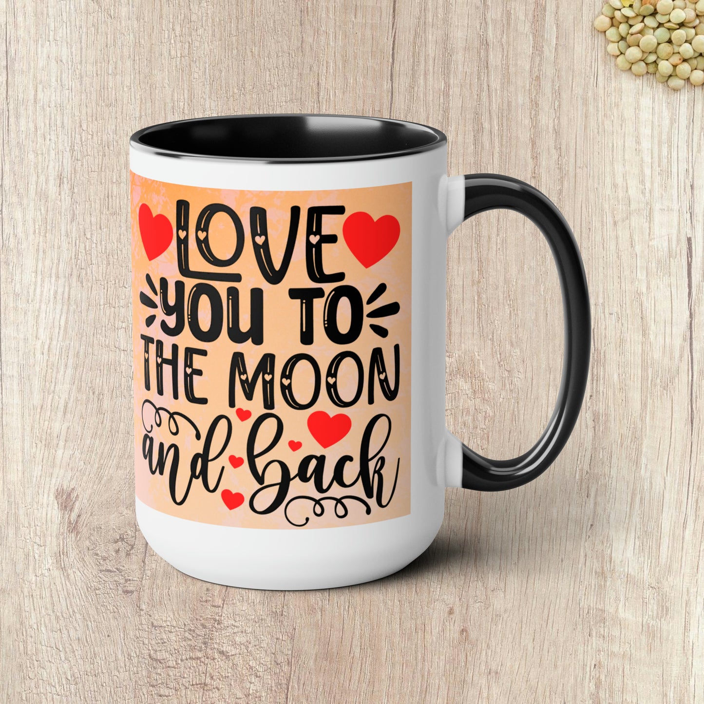 LOVE YOU TO THE MOON AND BACK - DRAGONFLY  - Two-Tone Coffee Mug - 15oz - 5 Color Options