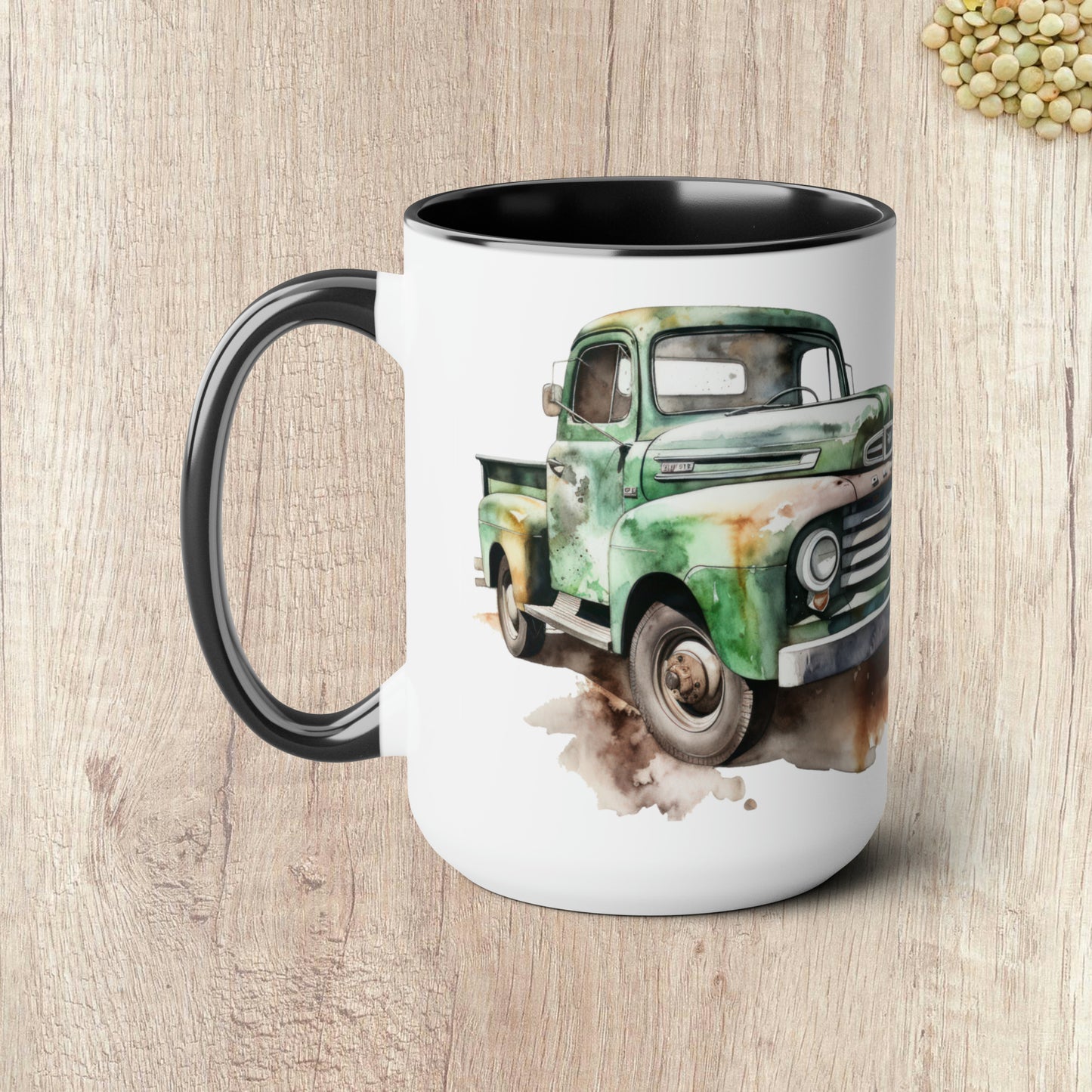 I LOVE COWBOY BOOTS, PICKUP TRUCKS AND COUNTRY MUSIC - Two-Tone Coffee Mug - 15oz - 5 Color Options