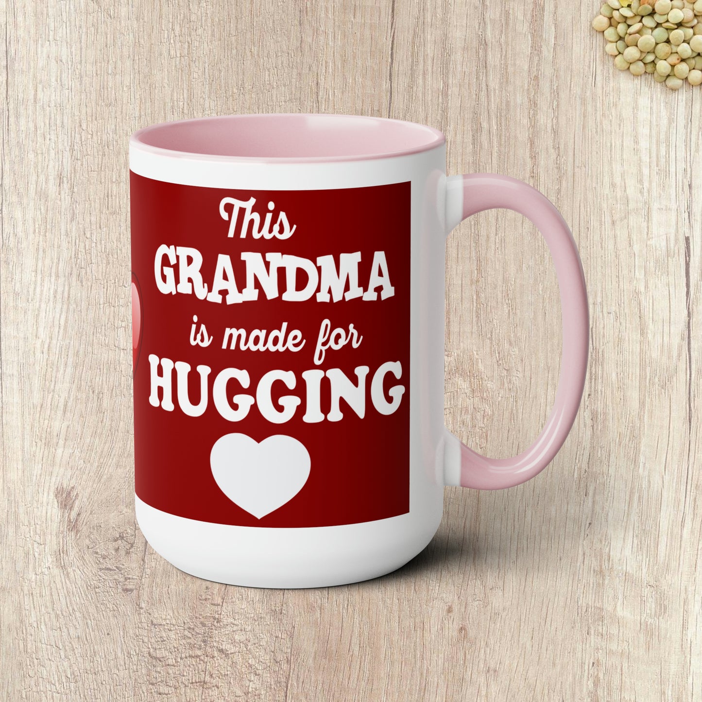 THIS GRANDMA IS MADE FOR HUGGING - Two-Tone Coffee Mug - 15oz - 5 Color Options