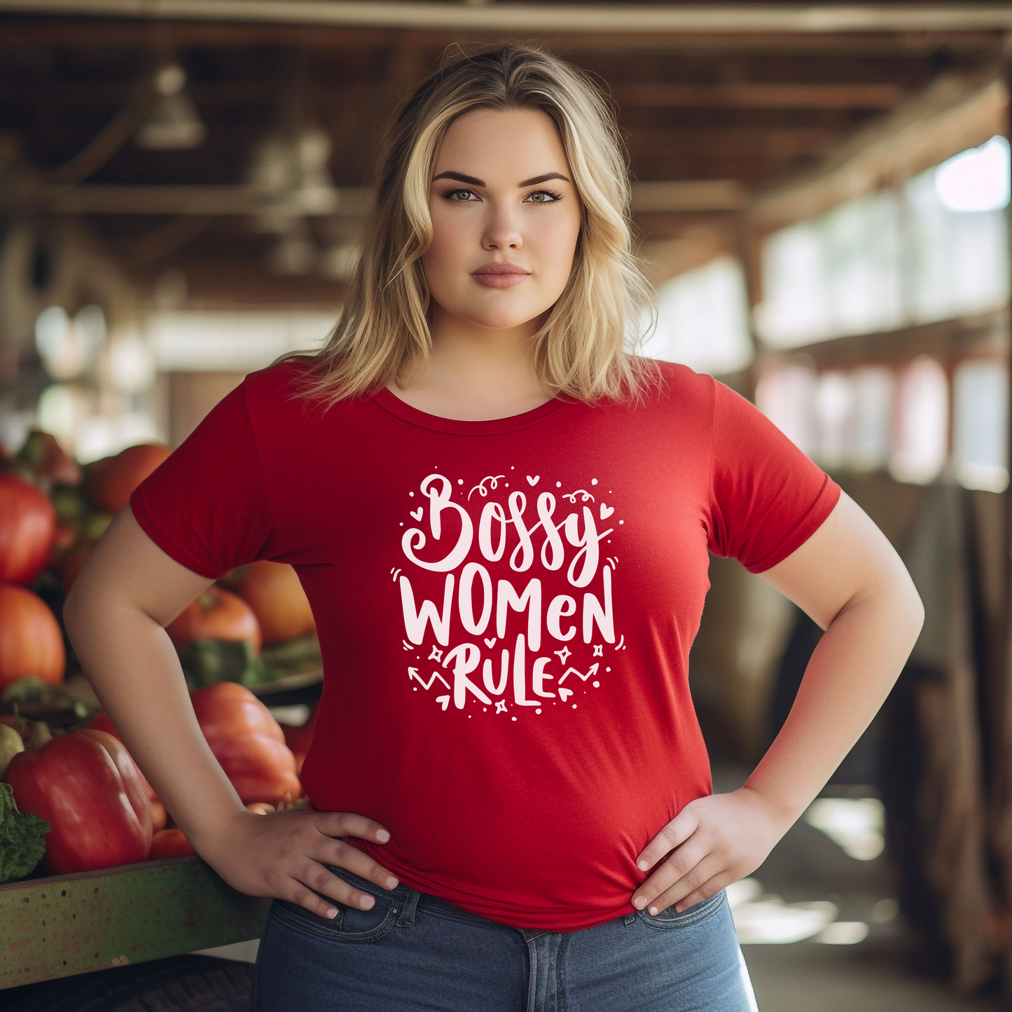 BOSSY WOMEN RULE - Jersey Tee - 16 COLOR CHOICES - Sizes to 3 XL