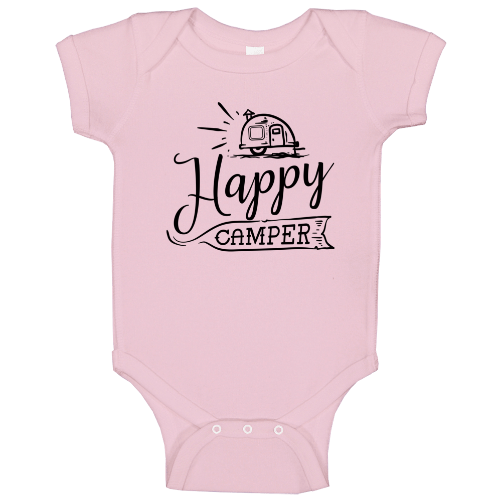 Happy Camper - Pink Or White - Baby Bodysuit!