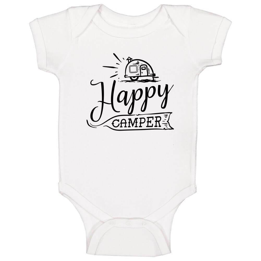 Happy Camper - Pink Or White - Baby Bodysuit!