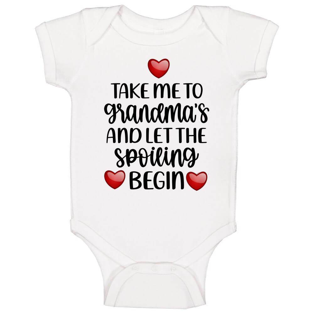 Take Me To Grandma's - Blue, Pink or White - Baby Bodysuit!