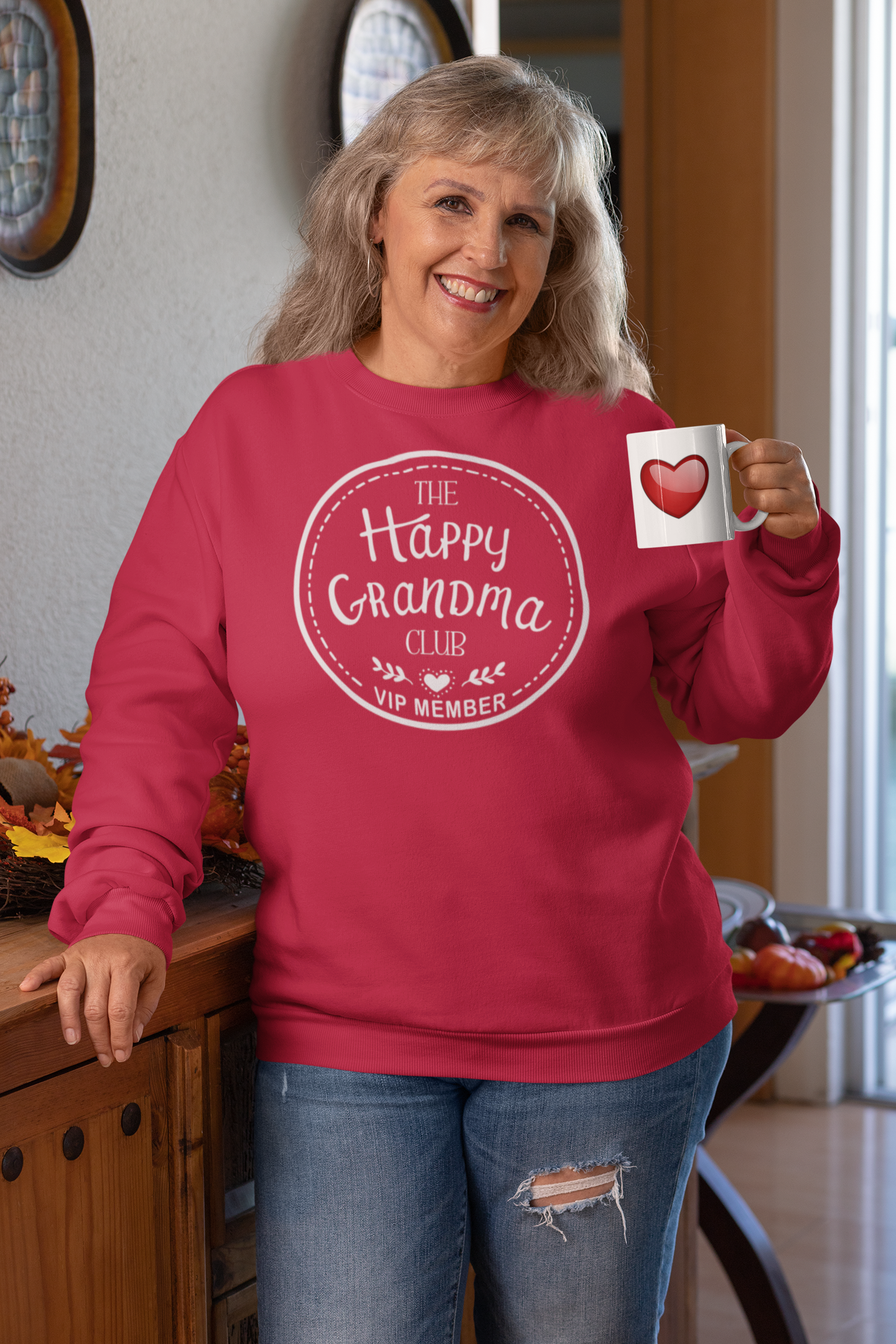 Happy Grandma Club VIP Red Sweatshirt